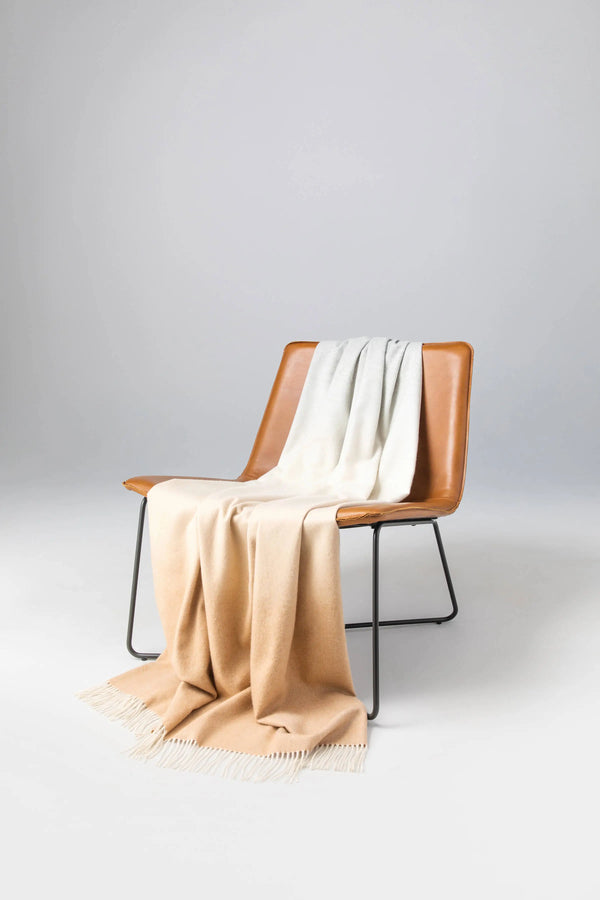 johnstons of elgin Ombré Camel Cashmere Throw