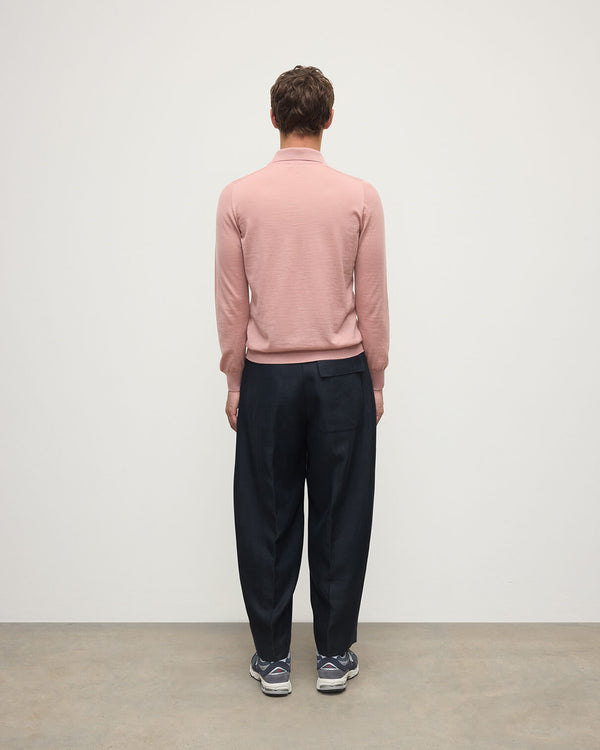 Johnstons Of Elgin Pink Cashmere Polo Shirt