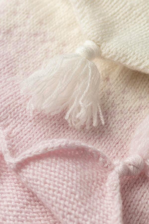 Johnstons Of Elgin Pink Ombre Cashmere Baby Hat