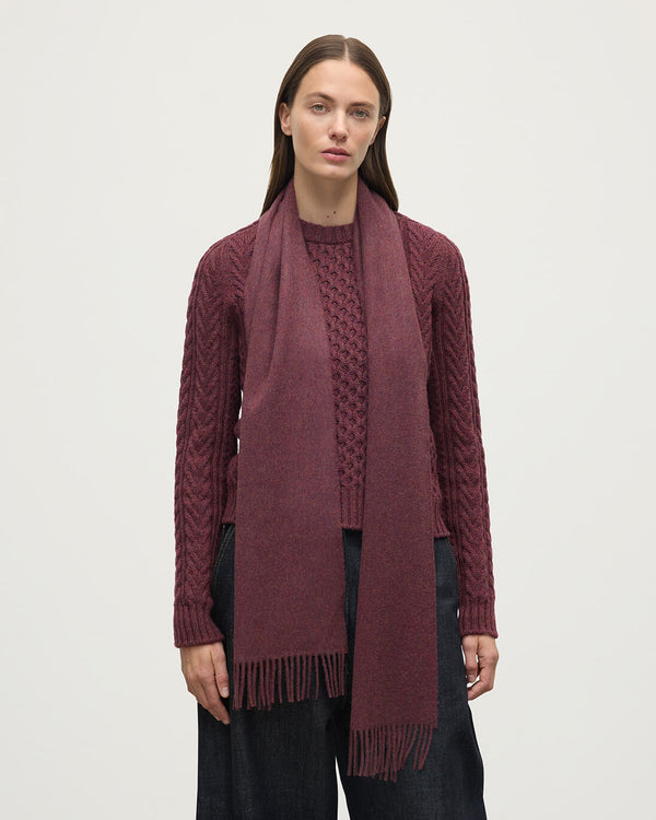 Johnstons Of Elgin Purple Cashmere Scarf