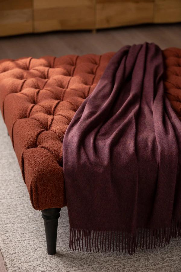 Johnstons Of Elgin Purple Cashmere Throw