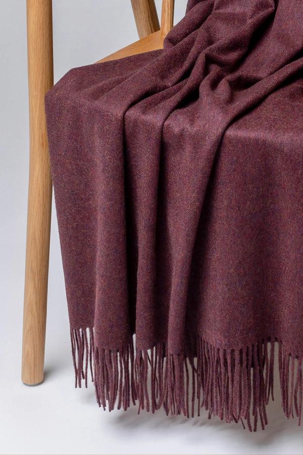 Johnstons Of Elgin Purple Cashmere Throw