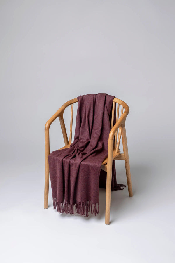 johnstons of elgin Purple Cashmere Throw