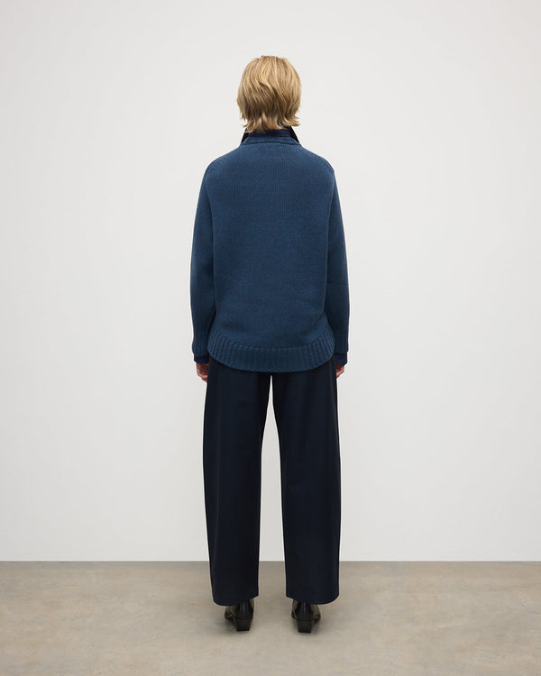 Johnstons Of Elgin Relaxed Navy Cashmere Jumper