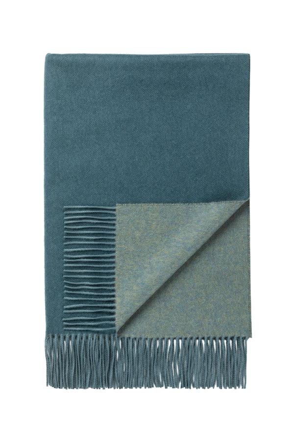 Johnstons Of Elgin Reversible Cashmere Teal Throw