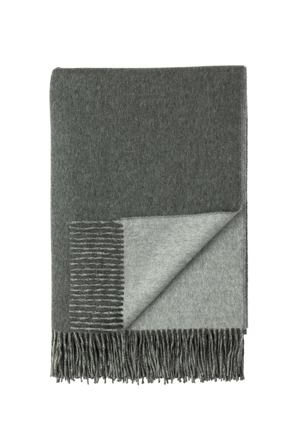 Johnstons Of Elgin Reversible Grey Cashmere Throw