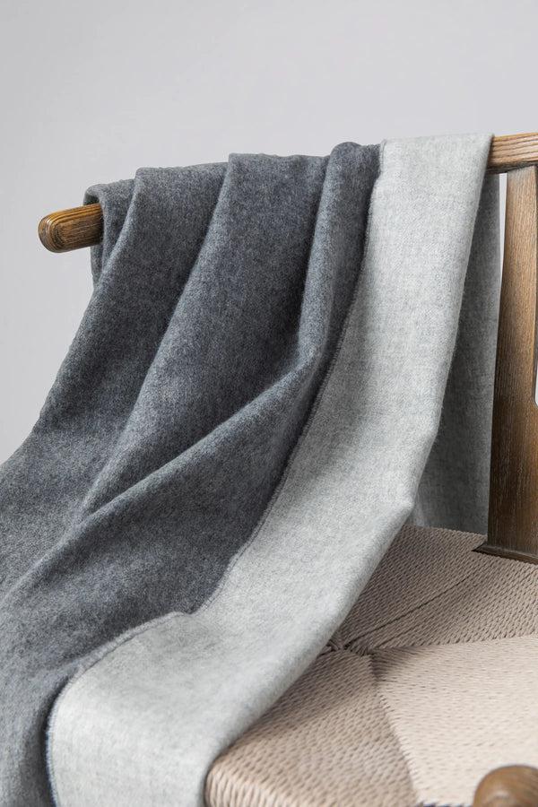 Johnstons Of Elgin Reversible Grey Cashmere Throw