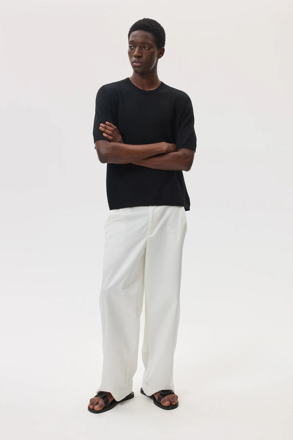 Johnstons Of Elgin Superfine Merino Black T-Shirt