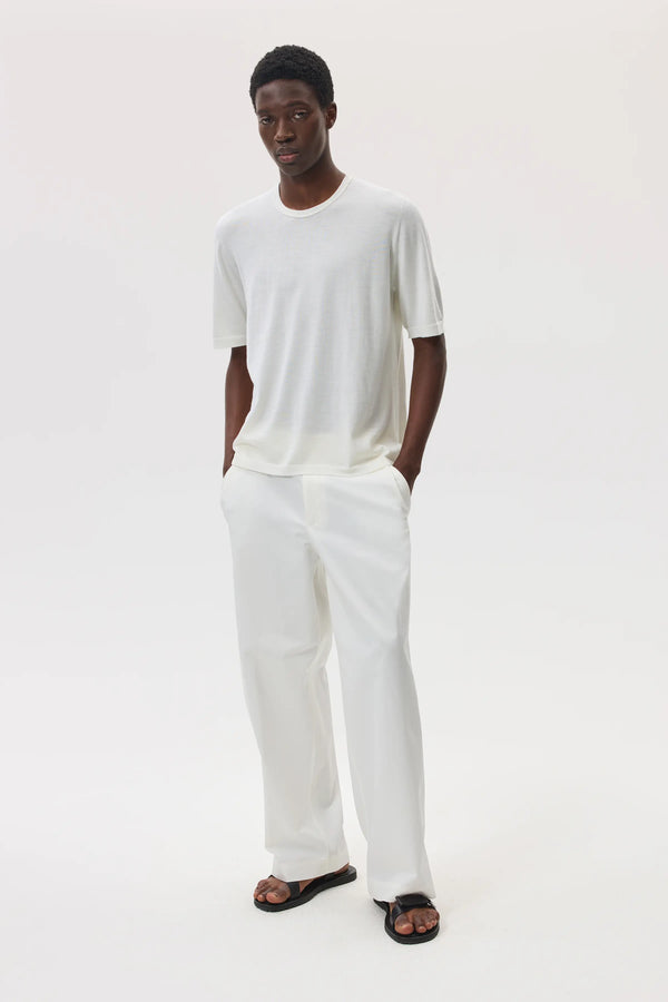 Johnstons Of Elgin Superfine Merino White T-Shirt