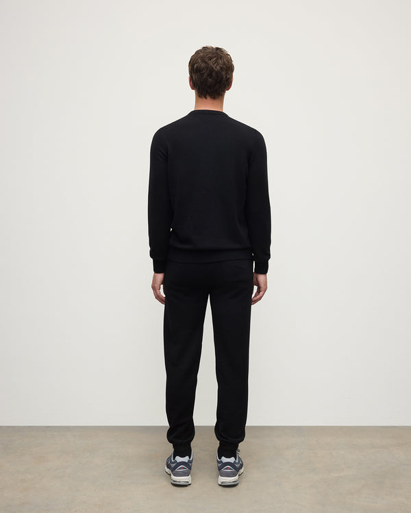 Johnstons Of Elgin Tapered Cashmere Black Joggers