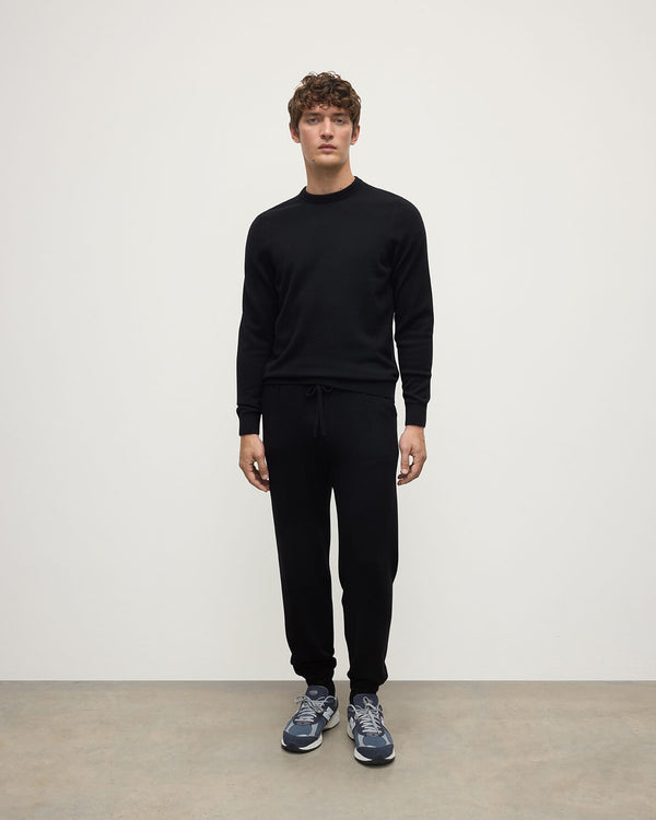 johnstons of elgin Tapered Cashmere Black Joggers