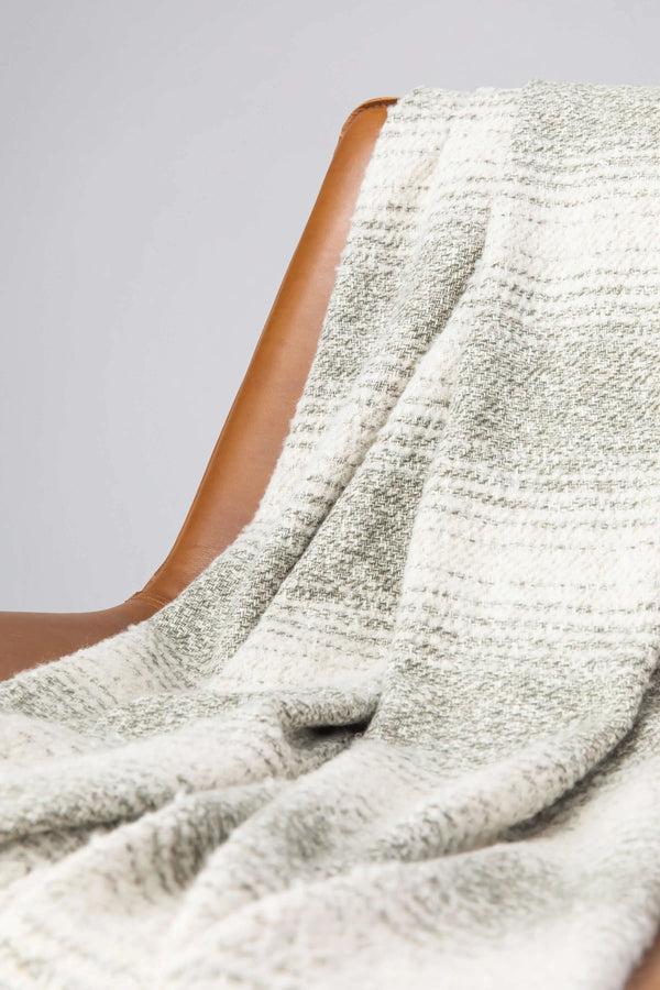 Johnstons Of Elgin Textural Ombré Green Throw