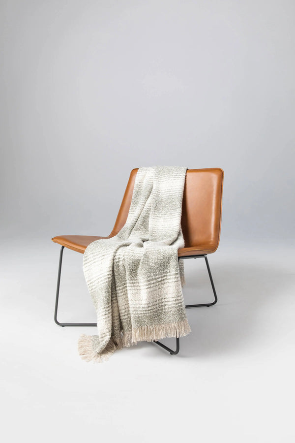 johnstons of elgin Textural Ombré Green Throw