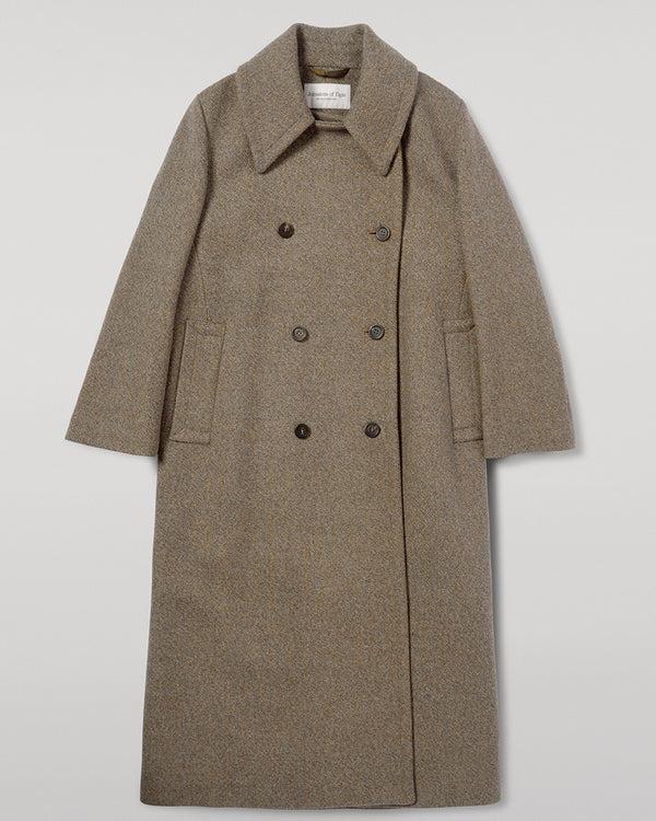 Johnstons Of Elgin The Great Coat In Brown