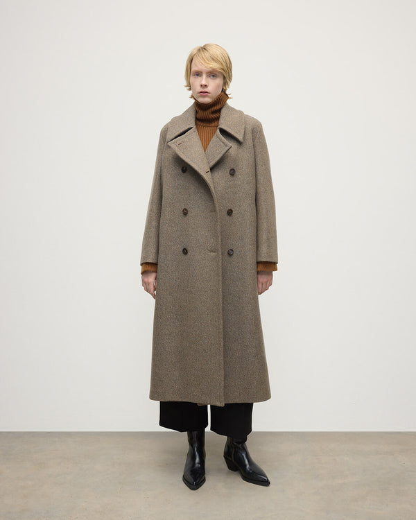 johnstons of elgin The Great Coat in Brown