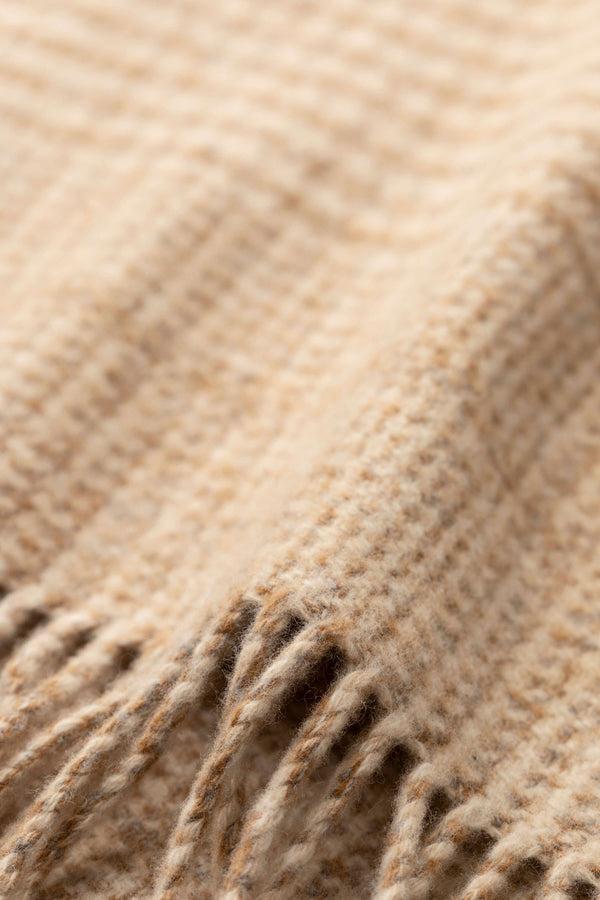 Johnstons Of Elgin Tweed Glen Check Natural Scarf