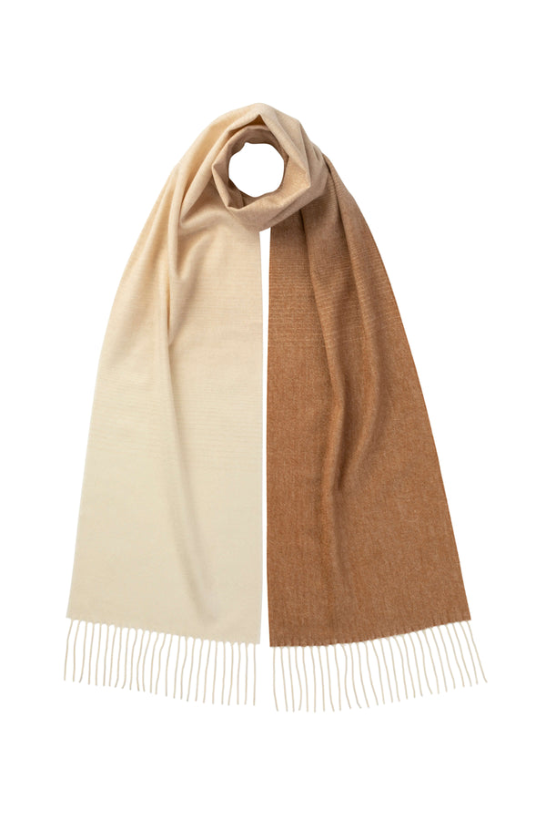 johnstons of elgin Vicuña Blend Ombré Skinny Scarf