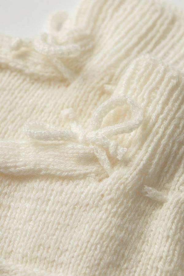 Johnstons Of Elgin White Cashmere Baby Booties
