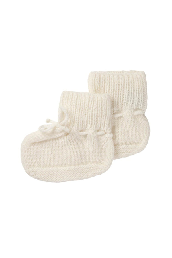 Johnstons Of Elgin White Cashmere Baby Booties