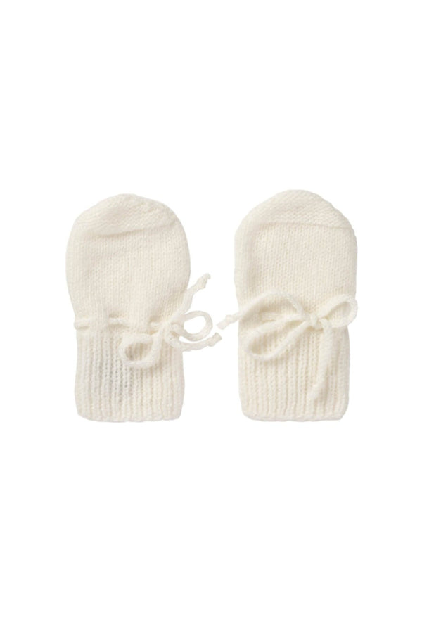 Johnstons Of Elgin White Cashmere Baby Mittens