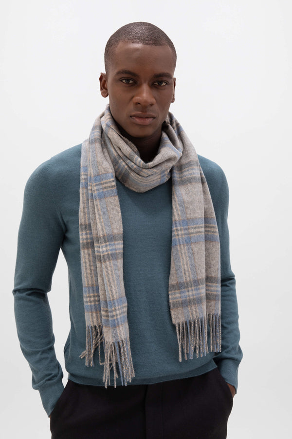 Johnstons Of Elgin Wide Cashmere Tweed Scarf