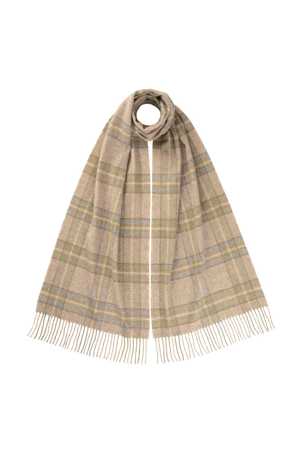 johnstons of elgin Wide Cashmere Tweed Scarf
