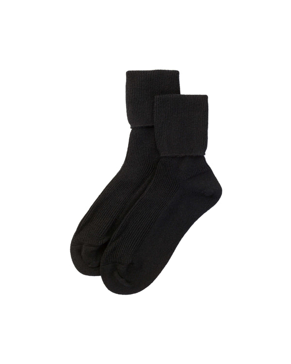 johnstons of elgin Women's Black Cashmere Socks