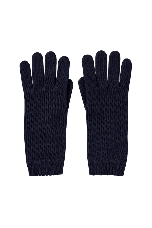 johnstons of elgin Women's Cashmere Navy Gloves