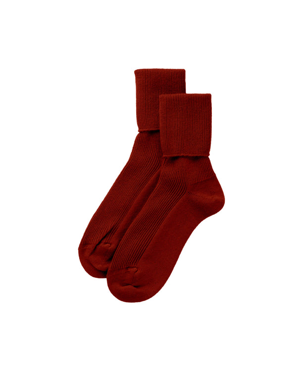 johnstons of elgin Women's Dark Red Cashmere Socks