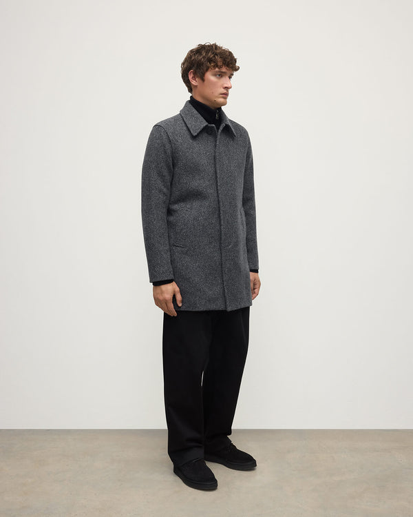 Johnstons Of Elgin Wool Grey Car Coat
