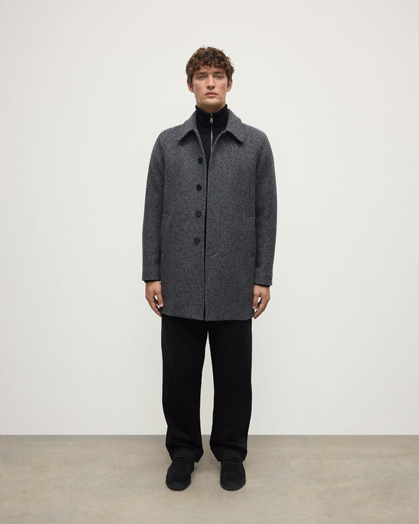 johnstons of elgin Wool Grey Car Coat