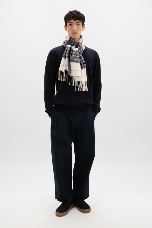 Johnstons Of Elgin Knockmore Tartan Wide Cashmere Scarf