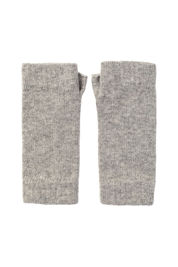 johnstons of elgin Light Grey Cashmere Wrist Warmers