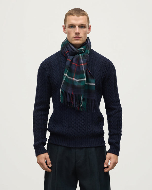Johnstons Of Elgin MacKenzie Tartan Wide Cashmere Scarf