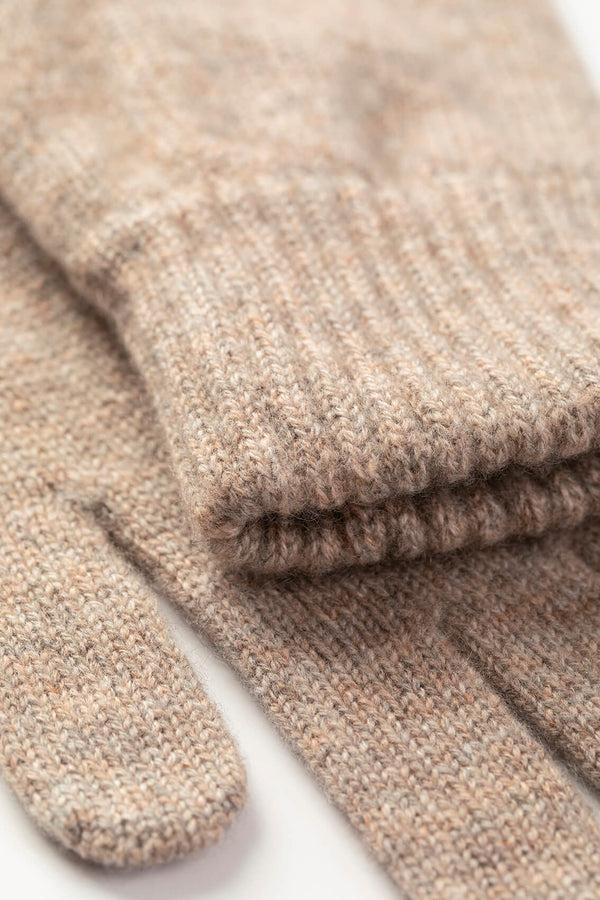 Johnstons Of Elgin Men's Cashmere Light Brown Gloves