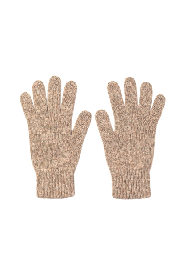 johnstons of elgin Men's Cashmere Light Brown Gloves