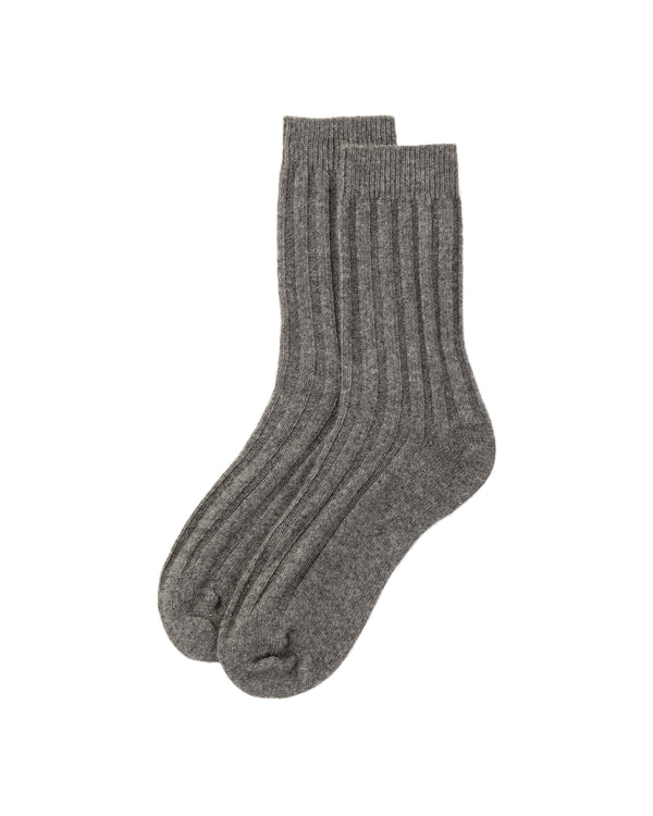 johnstons of elgin Men's Dark Grey Cashmere Lounge Socks