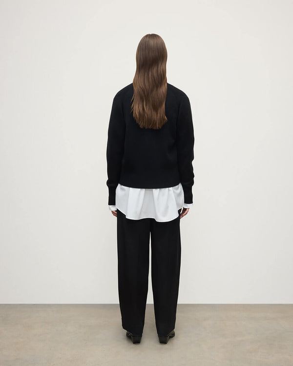 Johnstons Of Elgin Milano Stitch Black Cashmere Cardigan