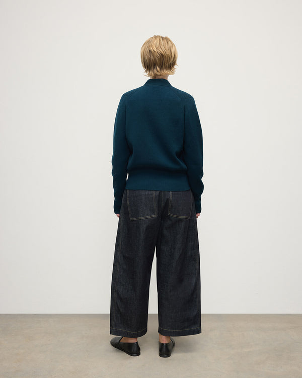 Johnstons Of Elgin Milano Stitch Dark Green Cashmere Cardigan