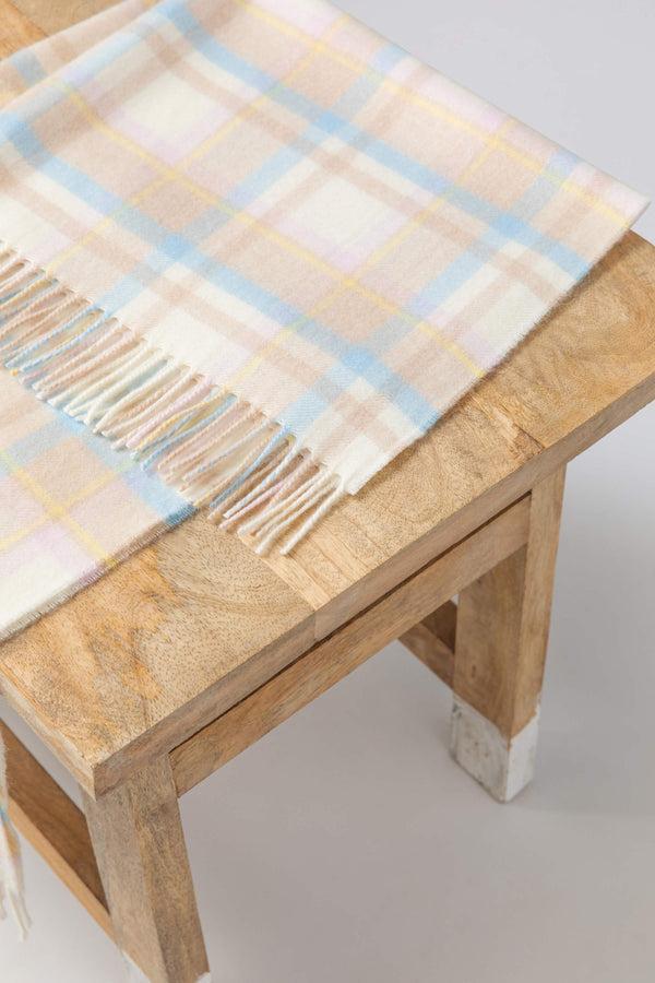 Johnstons Of Elgin Natural Check Cashmere Baby Blanket