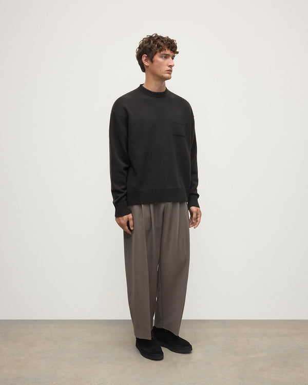 Johnstons Of Elgin Oversized Dark Grey Cashmere Jumper