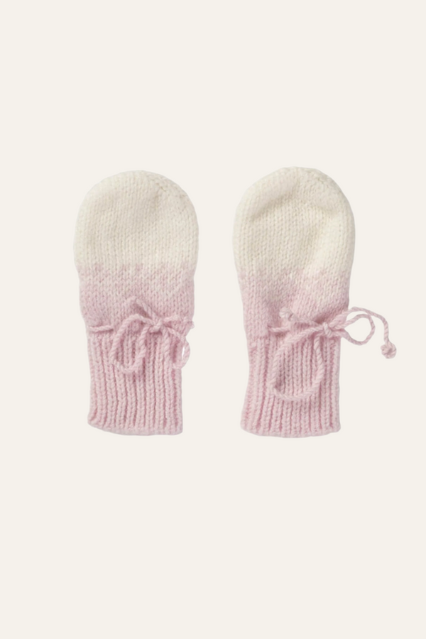 Johnstons Of Elgin Pink Ombre Cashmere Baby Mittens