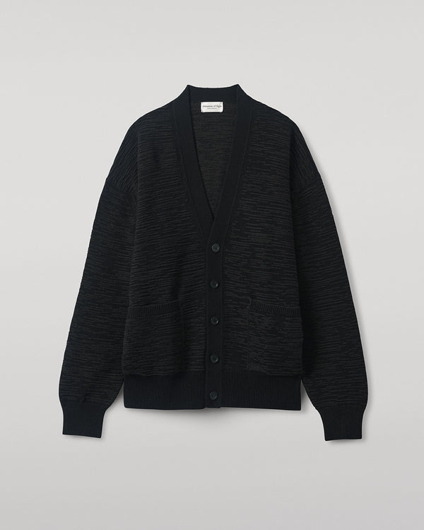 Johnstons Of Elgin Plaited Texture Black Cashmere Cardigan