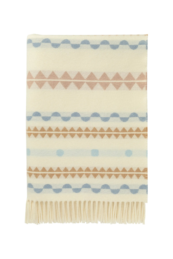 Johnstons Of Elgin Purled Fringe Natural Children's Blanket