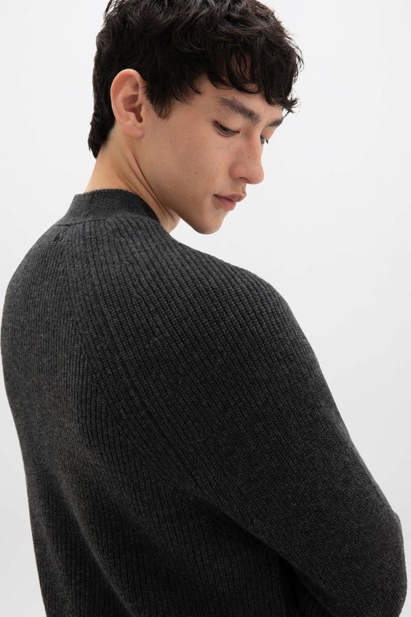 Johnstons Of Elgin Relaxed Dark Grey Cashmere Cardigan