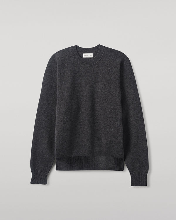 Johnstons Of Elgin Relaxed Milano Stitch Dark Grey Jumper