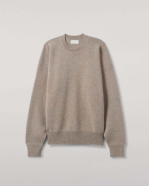 Johnstons Of Elgin Relaxed Milano Stitch Light Brown Jumper