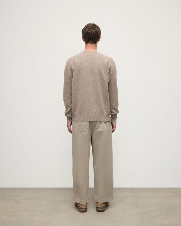 Johnstons Of Elgin Relaxed Milano Stitch Light Brown Jumper