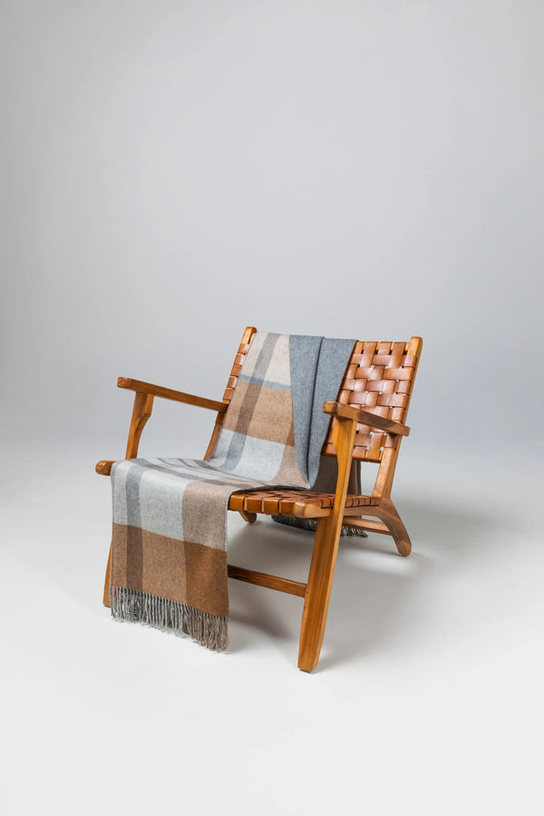 johnstons of elgin Reversible Cashmere Leven Check Throw