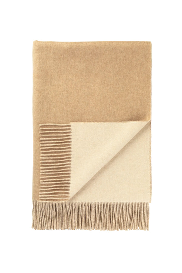 Johnstons Of Elgin Reversible Natural Cashmere Throw
